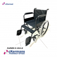 Ackermed 18 inch Standard Steel Wheelchair Black 
