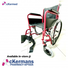 Ackermed 18 inch Steel Wheelchair with Removable Foot & Arm rests